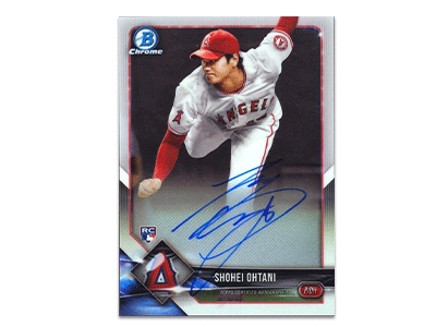 大谷　直筆サイン　bowman　カード
